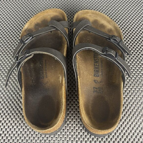 Birkenstock Mayari Adult Sandals 37 L6 M4 Dark Gray Thong Buckle Made In Germany - Picture 8 of 12